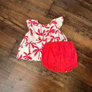 NWOT Baby 8 6-12M Linen Style Set